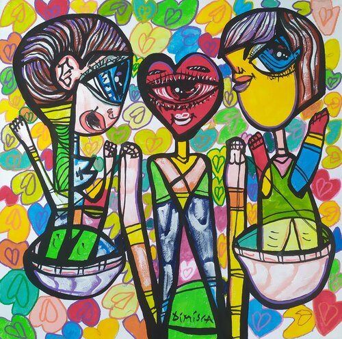 Zodiac in love - Libra by Laurentiu Dimisca, Painting for Sale on Singulart