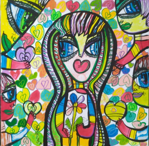 Zodiac in love - Virgo van Laurentiu Dimisca, Schilderij te koop op Singulart