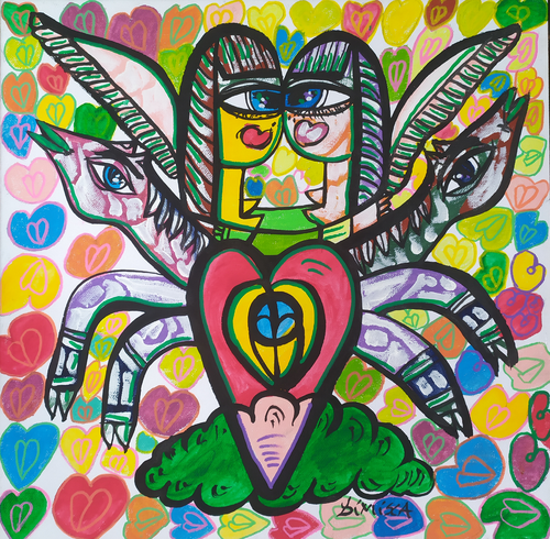 Zodiac in love - Gemini van Laurentiu Dimisca, Schilderij te koop op Singulart