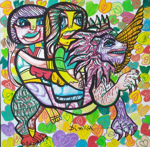 Zodiac in love - Leo von Laurentiu Dimisca, Malerei kaufen auf Singulart