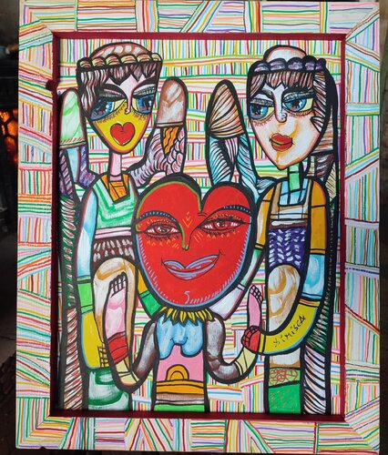 "Guardians of Love 1" di Laurentiu Dimisca, Pittura in vendita su Singulart