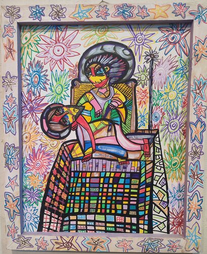 Pieta during a Pandemic de Laurentiu Dimisca, Pintura a la venta en Singulart