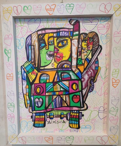 The Car of Love van Laurentiu Dimisca, Schilderij te koop op Singulart