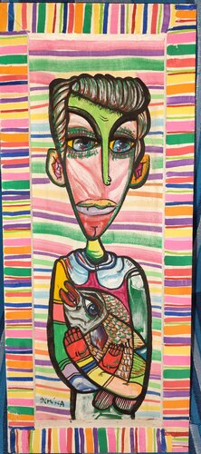 My Child and I 1 van Laurentiu Dimisca, Schilderij te koop op Singulart