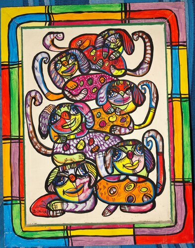 I Love Animals von Laurentiu Dimisca, Malerei kaufen auf Singulart