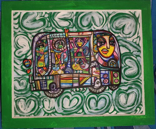 The transport of love and Joy di Laurentiu Dimisca, Pittura in vendita su Singulart