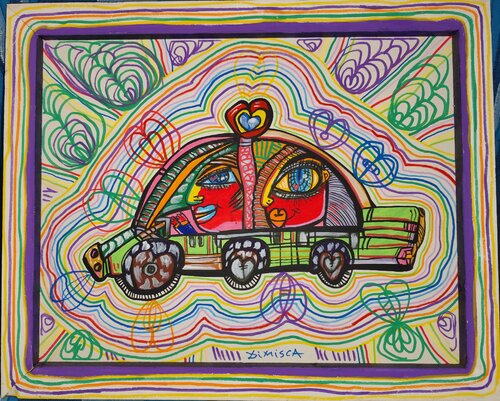 Walking in Pair di Laurentiu Dimisca, Pittura in vendita su Singulart