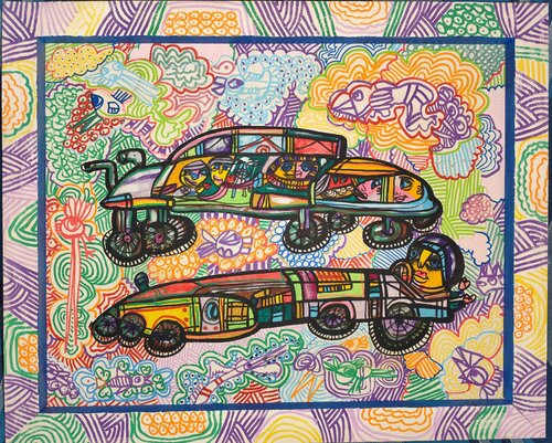 Travel through Time par Laurentiu Dimisca, Peinture en vente sur Singulart