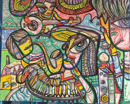 The Party of Life von Laurentiu Dimisca, Malerei kaufen auf Singulart