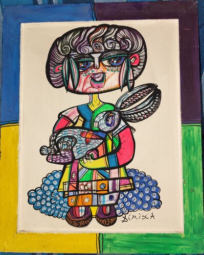 My Sweet Bunny van Laurentiu Dimisca, Schilderij te koop op Singulart