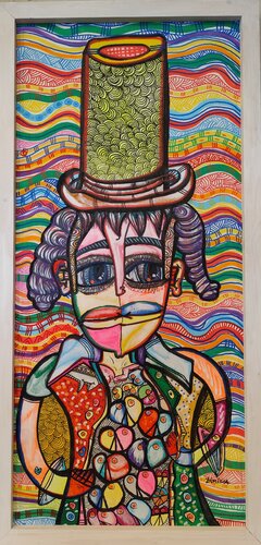 The Man Collector of Hearts von Laurentiu Dimisca, Malerei kaufen auf Singulart