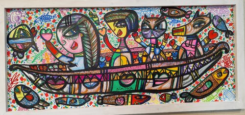 The Ship of Love van Laurentiu Dimisca, Schilderij te koop op Singulart