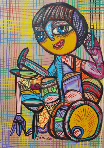 La Musique 2 de Laurentiu Dimisca, Pintura a la venta en Singulart