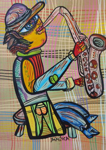 Music 9 di Laurentiu Dimisca, Pittura in vendita su Singulart
