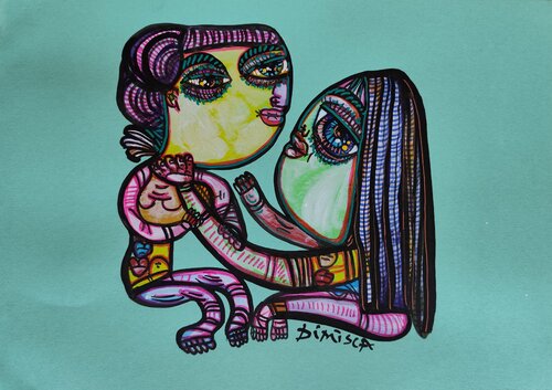 The Art of Loving di Laurentiu Dimisca, Pittura in vendita su Singulart