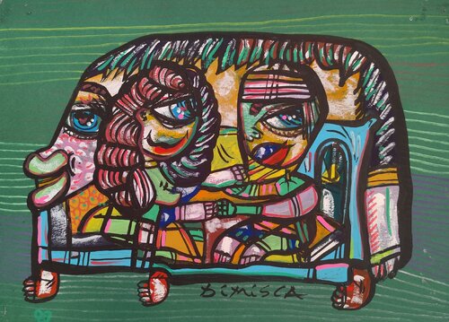 Inside Jonah's house by Laurentiu Dimisca, Painting for Sale on Singulart