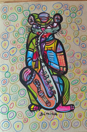 The Sax Man von Laurentiu Dimisca, Malerei kaufen auf Singulart
