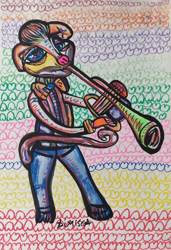 Music of Love 016 van Laurentiu Dimisca, Schilderij te koop op Singulart
