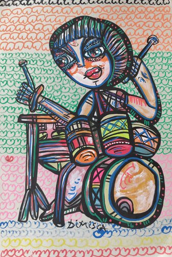 Music of Love 018 par Laurentiu Dimisca, Peinture en vente sur Singulart