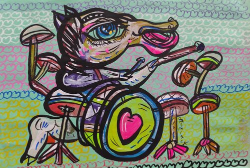 Music of Love 031 par Laurentiu Dimisca, Peinture en vente sur Singulart