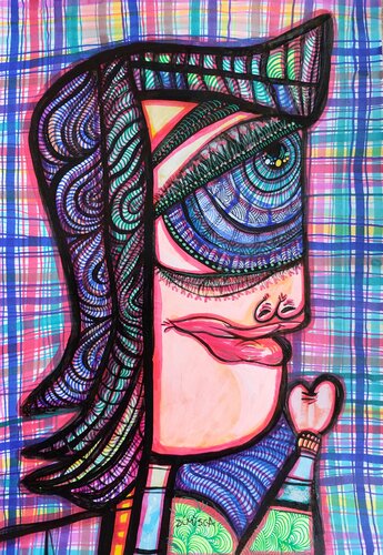 Fantastic Woman 1 van Laurentiu Dimisca, Schilderij te koop op Singulart