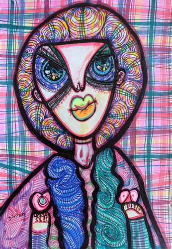 Fantastic Woman 3 van Laurentiu Dimisca, Schilderij te koop op Singulart