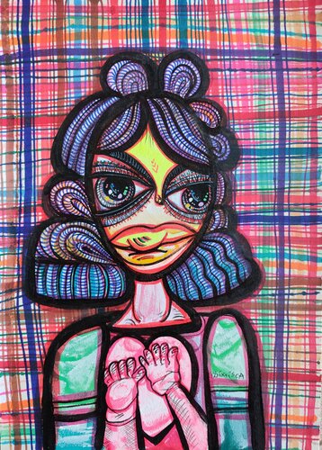 Fantastic Woma 7 van Laurentiu Dimisca, Schilderij te koop op Singulart