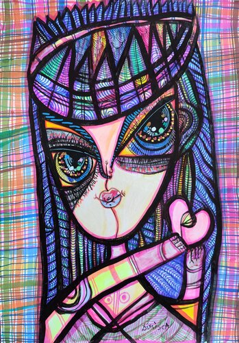Fantastic Woman 7 van Laurentiu Dimisca, Schilderij te koop op Singulart