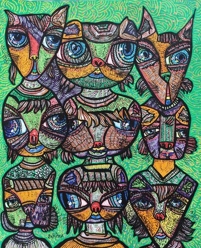 Pis,Pis..Miau,Miau 1 von Laurentiu Dimisca, Malerei kaufen auf Singulart