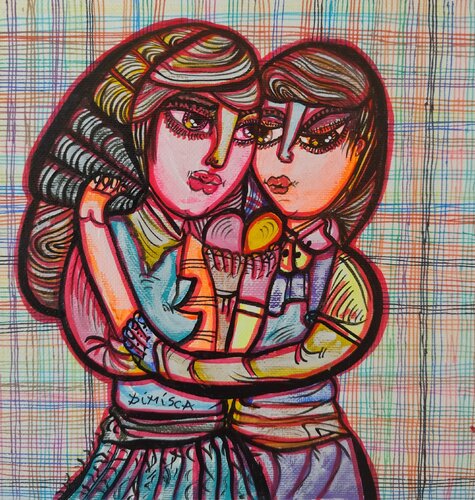 The Embrace That Says It All von Laurentiu Dimisca, Malerei kaufen auf Singulart