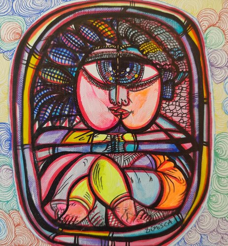 Kiss me,by the way..6 van Laurentiu Dimisca, Schilderij te koop op Singulart