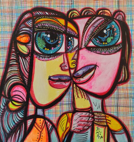 Kiss me,by the way..11 von Laurentiu Dimisca, Malerei kaufen auf Singulart