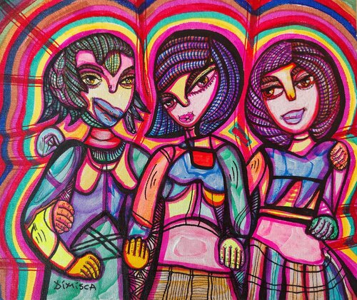 I belong to you ,you belong to me 1 van Laurentiu Dimisca, Schilderij te koop op Singulart