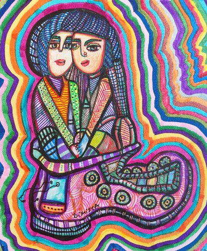 I belong to you ,You belong to me 14 van Laurentiu Dimisca, Schilderij te koop op Singulart