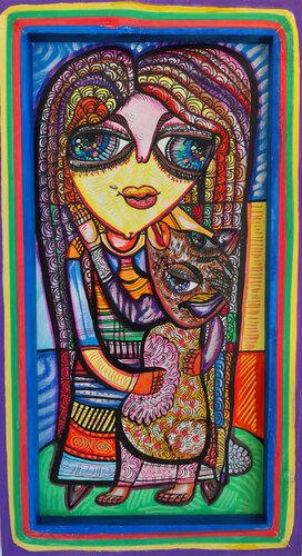 The girl with the mole di Laurentiu Dimisca, Pittura in vendita su Singulart