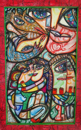 French Kiss by Laurentiu Dimisca, Painting for Sale on Singulart