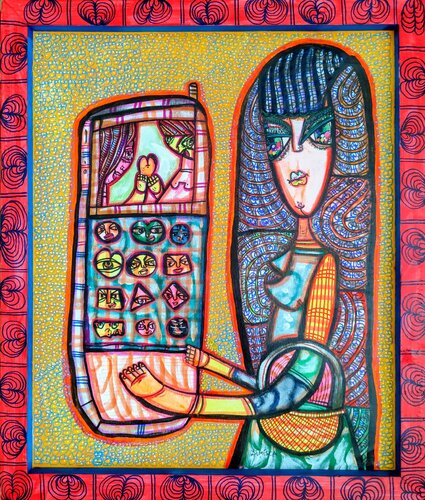 The Love Phone by Laurentiu Dimisca, 회화 for Sale on Singulart