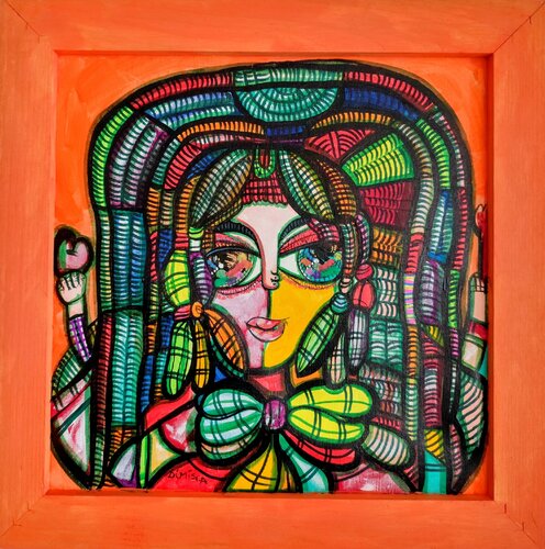 The Retro Woman di Laurentiu Dimisca, Pittura in vendita su Singulart