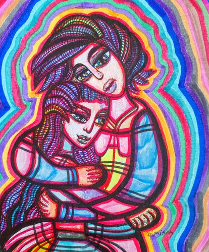I belong to you ,you belong to me 18 van Laurentiu Dimisca, Schilderij te koop op Singulart