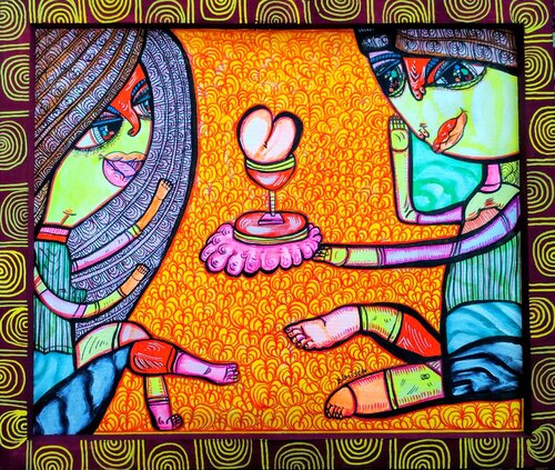 Can I enter your painting? by Laurentiu Dimisca, 회화 for Sale on Singulart