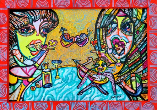 Cupid in action von Laurentiu Dimisca, Malerei kaufen auf Singulart