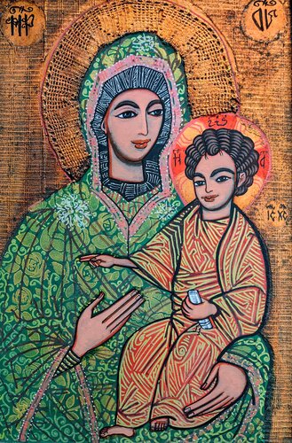 4."The Mother of God with the Child" von Laurentiu Dimisca, Malerei kaufen auf Singulart