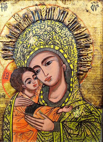 9.."The Mother of God with the Child" par Laurentiu Dimisca, Peinture en vente sur Singulart