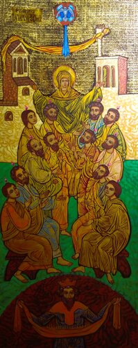 5.The Descent of the Holy Spirit di Laurentiu Dimisca, Pittura in vendita su Singulart