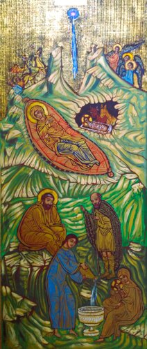 6.The Birth of the Lord Jesus Christ di Laurentiu Dimisca, Pittura in vendita su Singulart