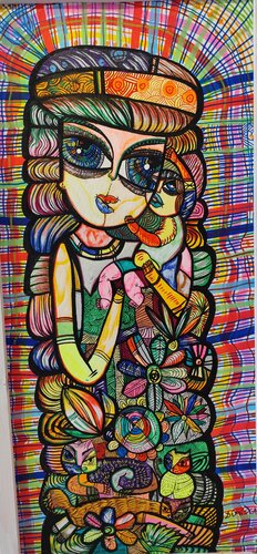Floral Campanion by Laurentiu Dimisca, Painting for Sale on Singulart