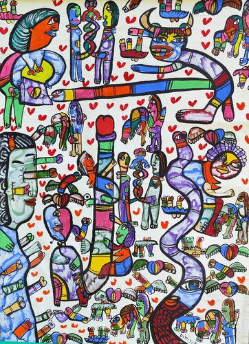 Erotism 11 by Laurentiu Dimisca, Painting for Sale on Singulart