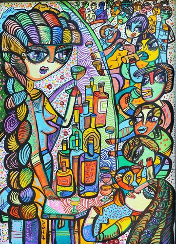 Take and taste and enjoy by Laurentiu Dimisca, Painting for Sale on Singulart