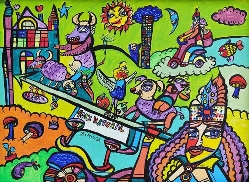 Be Natural 100% by Laurentiu Dimisca, Painting for Sale on Singulart