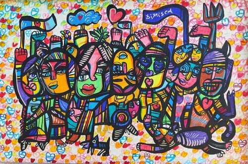 Love stike 1 by Laurentiu Dimisca, Painting for Sale on Singulart